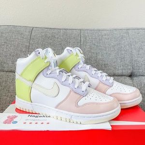 🌸🍡 Nike dunk high pastel shoes